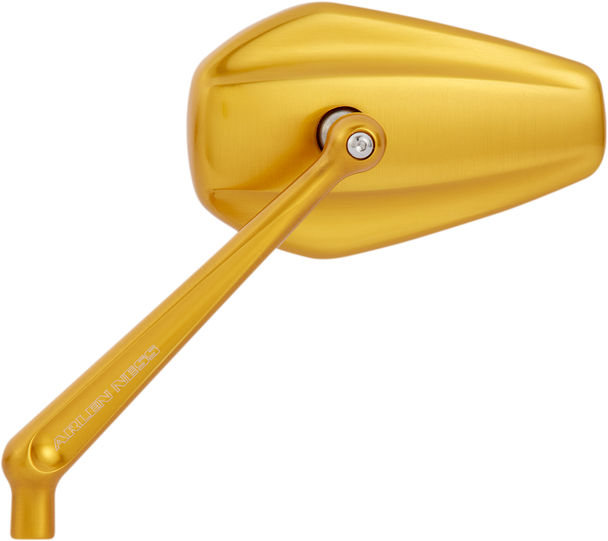 Arlen Ness Mirror - Mini/Stocker - Side View - Hexagon - Gold - Left 13-151