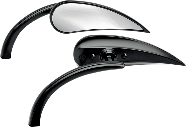 Arlen Ness Mirror - Micro - Rad 2 - Side View - Teardrop - Black - Right 13-401
