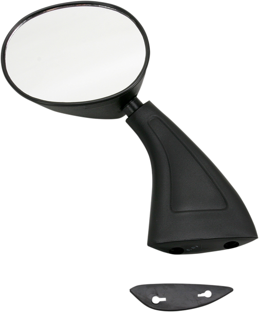 Mirror - Side View - Round - Black - Left 20-78272