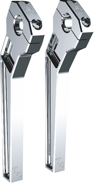 Todd'S Cycle Risers - Pullback - 1-1/8" Clamping - 10" Rise - Chrome Td-R22-10