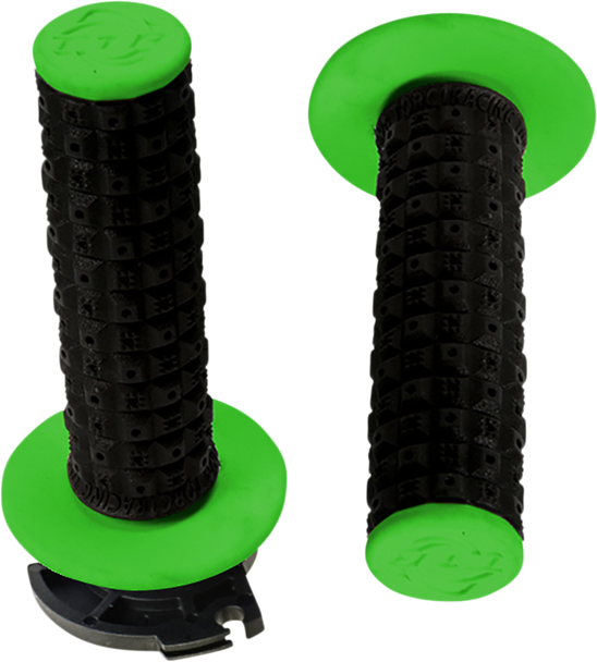 Torc1 Grips - Defy - Lock-On - Black/Green 2650-0208