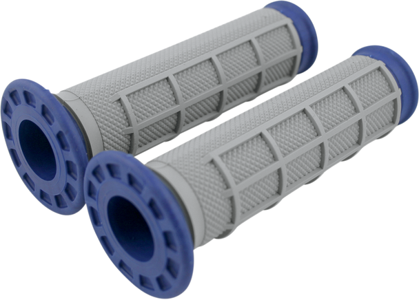 Renthal Grips - Dual Compound - Half Waffle - Atv - Blue G170 Renthal Grips - Dual Compound - Half Waffle - Atv - Blue G170