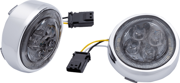 Ciro Turn Signal Insert - Front - Chrome/Smoke 45603