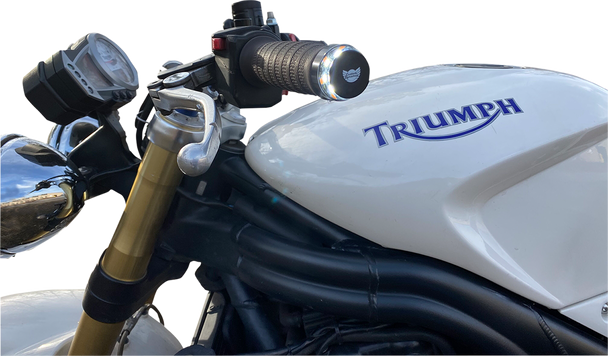 Custom Dynamics Handlebar End Dual Led Lights - Universal Cd-Bar-End-Aw-B