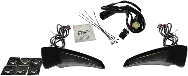 Custom Dynamics Sequential Tour Pak Seat Back Rest Led Lights - Black/Smoke - Cvo Cd-Tpbr-14Bcmsb