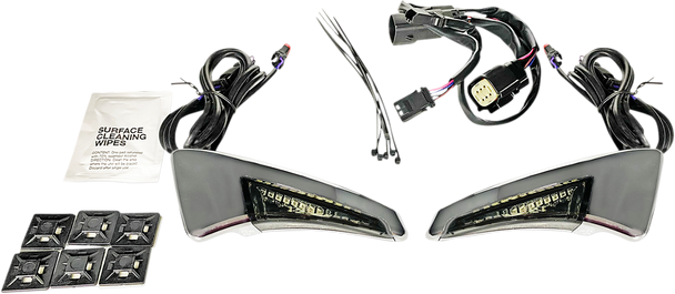 Custom Dynamics Sequential Tour Pak Seat Back Rest Led Lights - Chrome/Smoke - Cvo Cd-Tpbr-14Bcmsc