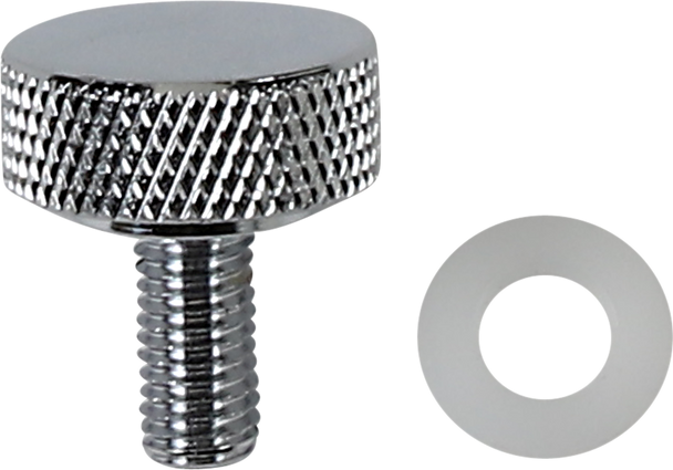 Drag Specialties Seat Knob - Smooth - Chrome - 1/4"-28