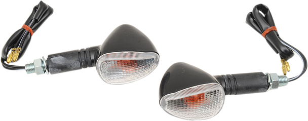 K&S Technologies Marker Lights - Single Filament - Black/Clear 25-8403