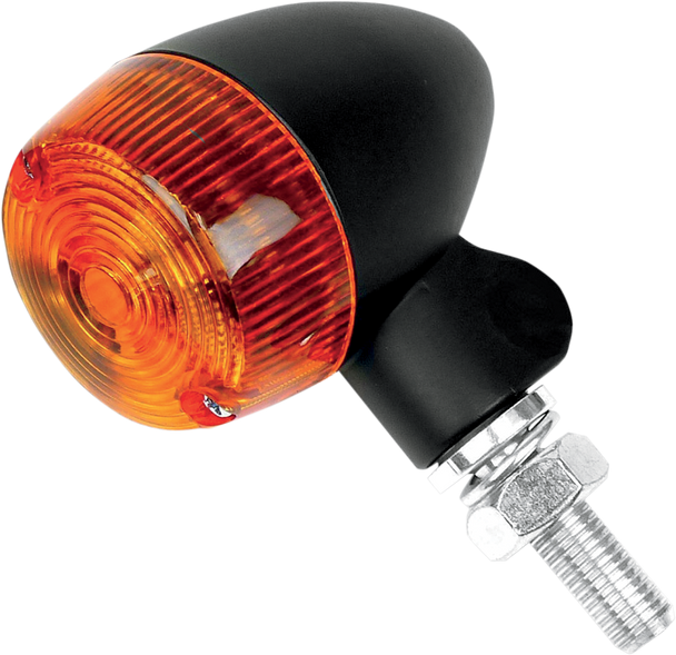 K&S Technologies Marker Light - Single Filament - Black/Amber - Style 1 25-8320Bk