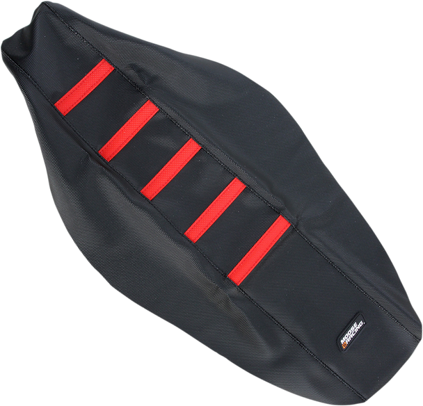Moose Racing Ribbed Seat Cover - Black Cover/Red Ribs - Honda Crf45009-331Rt