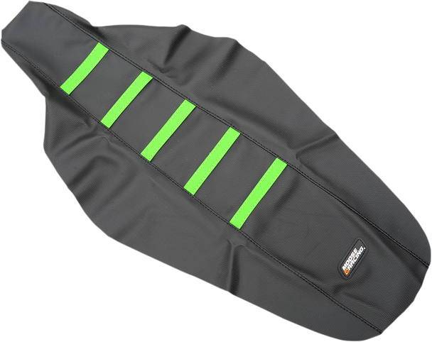 Moose Racing Ribbed Seat Cover - Black Cover/Green Ribs - Kawasaki Kxf45016-334Rt