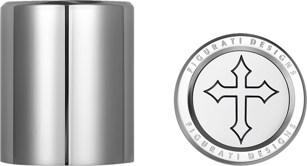 Figurati Designs Docking Hardware Covers - Short - Cross - Stainless Steel Fd41-Dc-2530-Ss