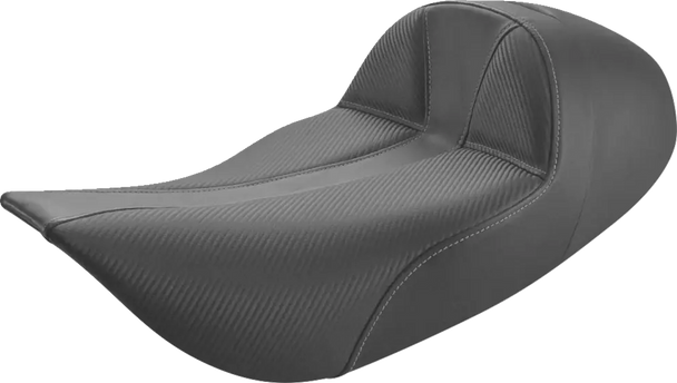 Saddlemen Dominator Solo Seat - Extended Reach - W/O Backrest - Black W/ Gray Stitching - Flhr/Flhx '97-'07 897-06-0042