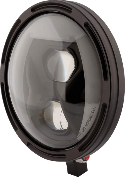 Highsider Adaptive Headlight - 7" - Bottom Mount - Black 223-257