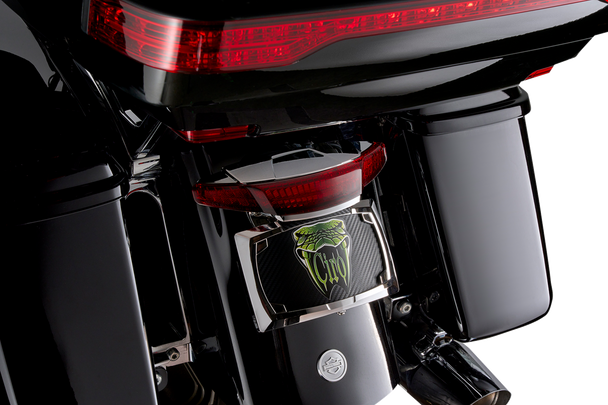 Ciro Taillight/License Plate Mount - Red Lens - Chrome 40473