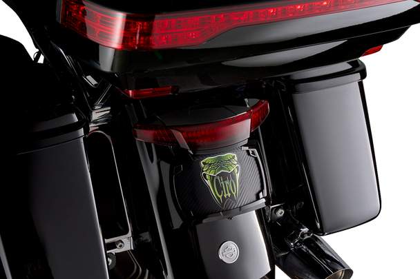 Ciro Taillight/License Plate Mount - Red Lens - Black 40474