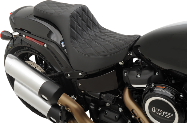 Drag Specialties Predator Iii Seat - Double Diamond - Black Stitched - Fxfb/S '18-'22