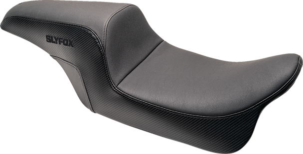 Drifter Seat - Black Logo - Smooth Vinyl - Carbon Fiber - Fl '97-'07 0801-1612