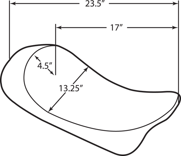 Drag Specialties Low Solo Seat - Double Diamond - Silver Stitch - Fl '08-'23