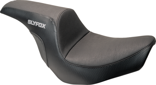 Lowrider Drifter Seat - Gray Logo - Smooth Vinyl - Carbon Fiber - Fxlr/Flsb '18-'24 0802-1590