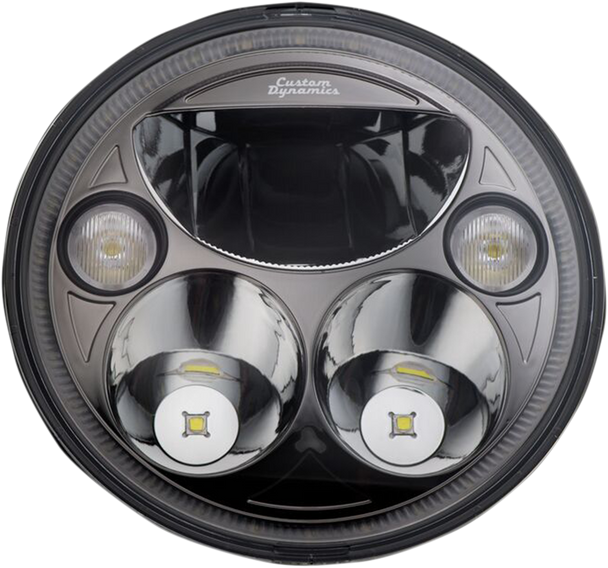 Custom Dynamics 7" Trubeam Headlamp - Black - Chieftain Cdtb-7-If-B