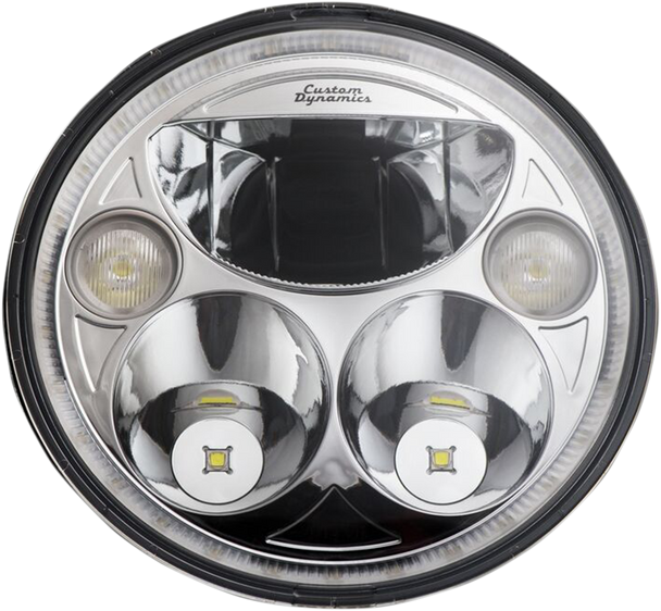 Custom Dynamics 7" Trubeam Headlamp - Chrome - Chieftain Cdtb-7-If-C