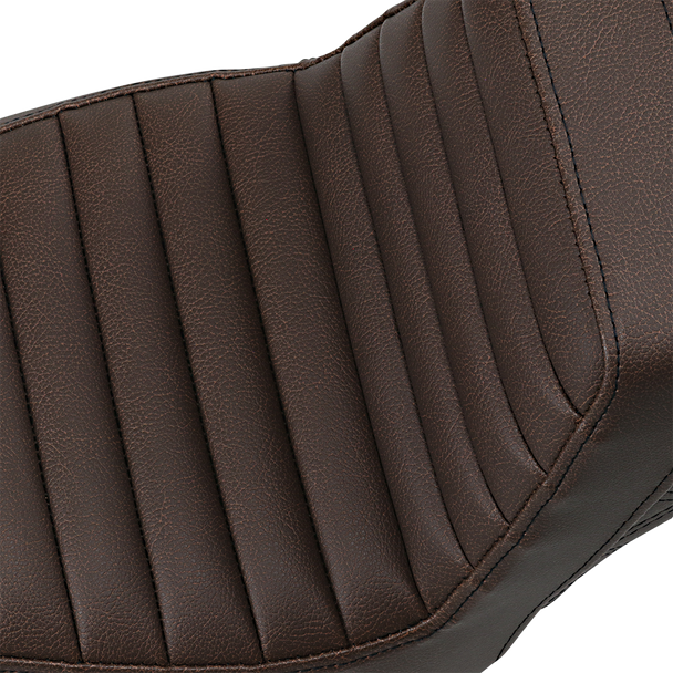 Saddlemen Step-Up Seat - Front Tuck-N-Roll/Rear Lattice Stitch - Brown 818-30-176Br