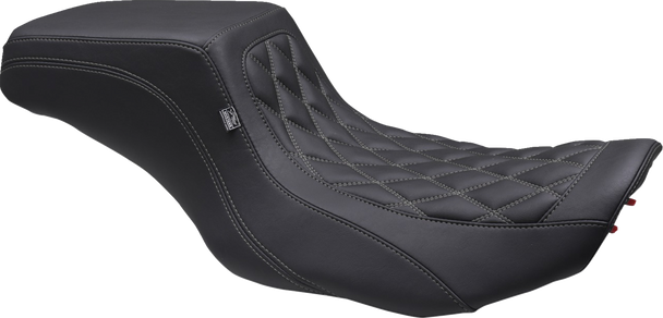 One Piece 2-Up Squareback Seat - Double Diamond - Gunmetal Stitch - Flh/Flt '23-'24 88416Gm