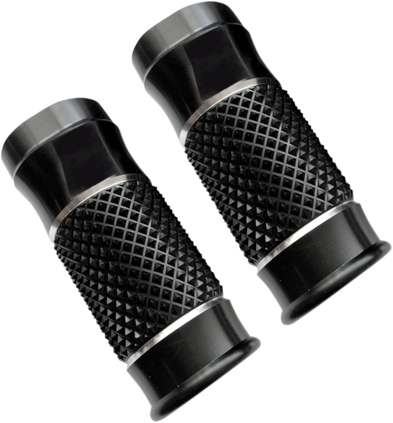 Eddie Trotta Designs Fork Slider Covers - Extended +2" - Black Anodized - Cross-Cut Tc-964B