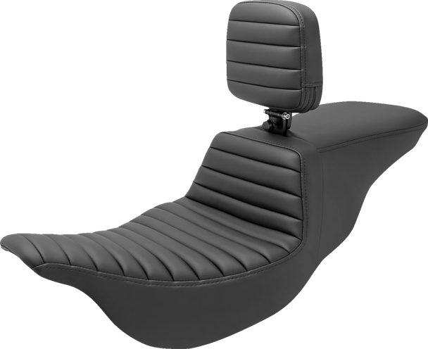 Saddlemen Tour Step-Up Seat - Rider Backrest - Tuck-N-Roll - Fl '08-'23 808-07B-191Br