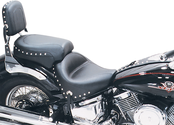 Mustang Seat - Wide - Touring - Without Backrest - Two-Piece - Chrome Studded - Black W/Conchos - X1100C 75910