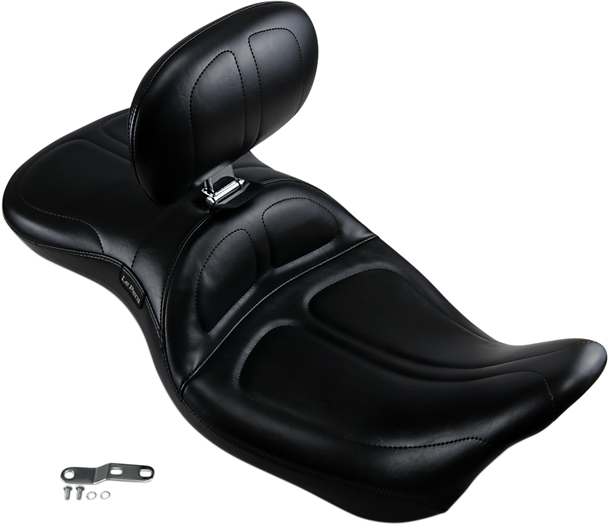 Le Pera Maverick Seat - With Backrest - Stitched - Black - Fl '08-'23 Lk-957Br