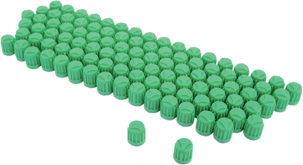 K&L Supply Valve Stem Cap - Green - 100 Pack 32-9988