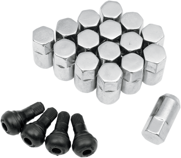 Moose Utility Lug Nut - 3/8"-24 - Chrome - Tapered - 16 Pack Sp300Mo201