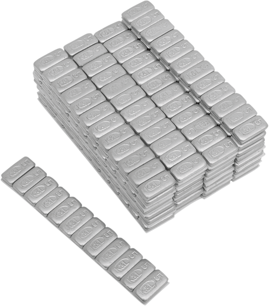 K&L Supply Wheel Weights - Rectangle - Adhesive Stick-On - Silver - 360 Pack 32-8091