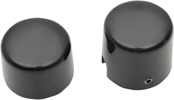 Drag Specialties Axle Caps - Black - Rear - '00-'07 Softail