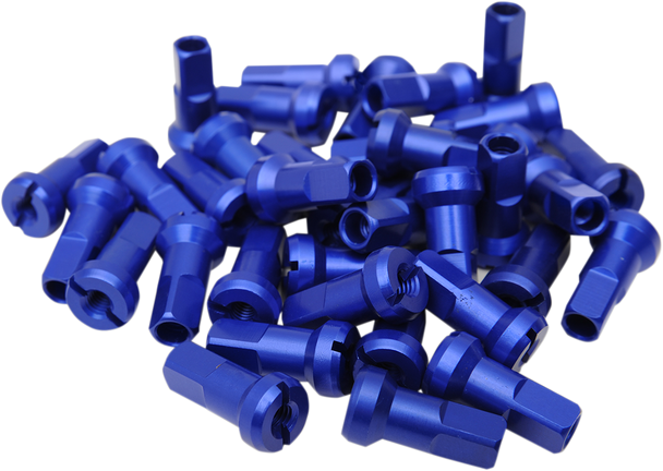 Moose Racing Spoke Nipples - Mx1 - Blue - 9 Gauge - Set 24-920
