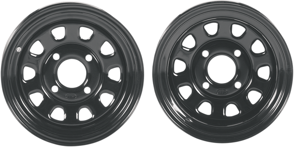 Itp Delta Steel Wheel - Rear - Black - 12X7 - 4/137 - 2+5 1222862014B
