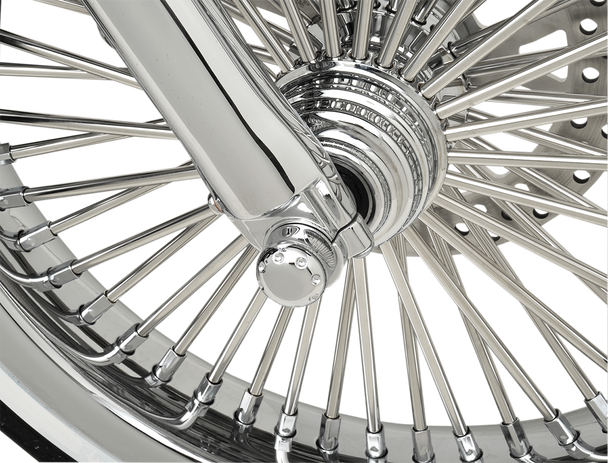 Covingtons Axle Covers - Front - Dimpled - Chrome - Pair - '08-'23 C0010-C