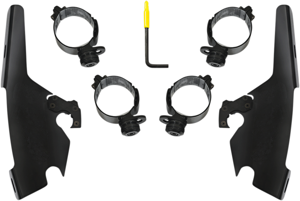 Memphis Shades Batwing - Mounting Kit - Black - Flsb Meb2044