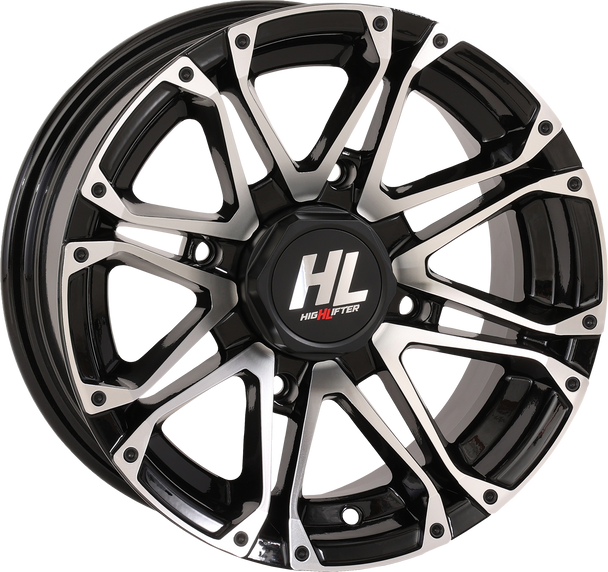 High Lifter Wheel - Hl3 - Front/Rear - Gloss Black W/Machined - 14X7 - 4/156 - 4+3 (+5 Mm) 14Hl03-1156