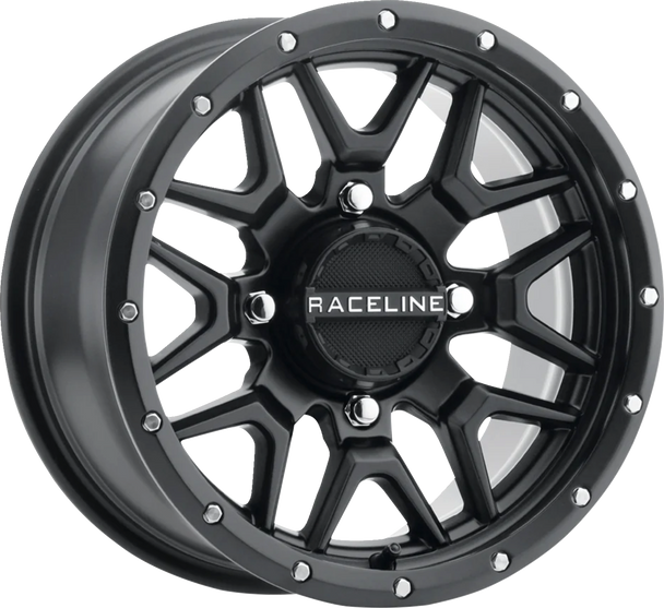 Raceline Wheels Wheel - Krank - Simulated Beadlock - Front/Rear - Black - 14X7 - 4/156 - 6+1 (+38 Mm) A94B-47056+38
