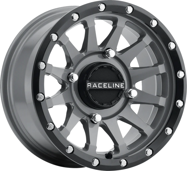 Raceline Wheels Wheel - Trophy - Simulated Beadlock - Front/Rear - Stealth Gray - 14X7 - 4/137 - 5+2 (+10 Mm) A95Sg-47037+10