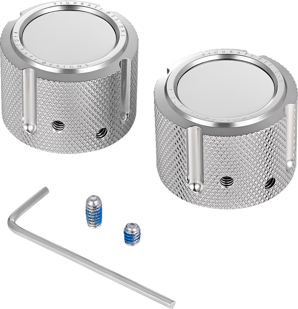 Figurati Designs Axle Nut Cover - Front - Stainless Steel - Smooth - Silver Fd60-Fac-Ss