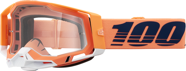 100% Racecraft 2 Goggles - Coral - Clear 50009-00018