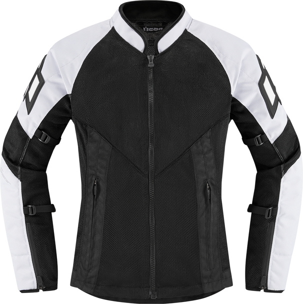 Icon Women'S Mesh Af Jacket - White/Black - Small