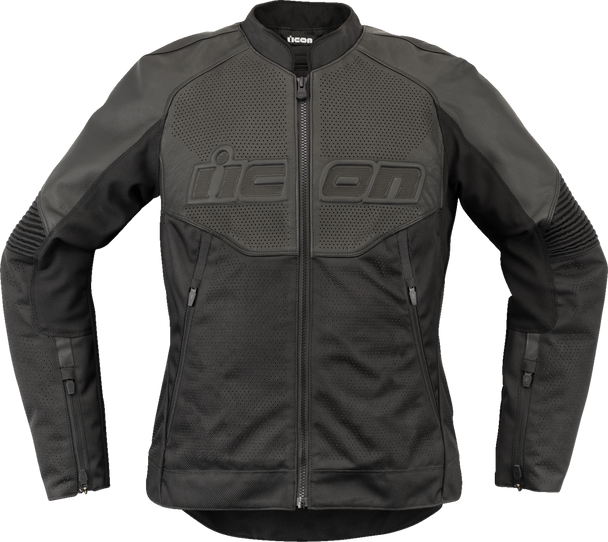 Icon Women'S Overlord3 Leather Jacket - Black - Medium