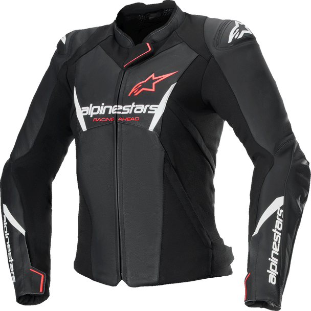 Stella Faster V3 Leather Jacket - Black/White Fluo/Coral - Us 10 / Eu 46 3113625-1781-46