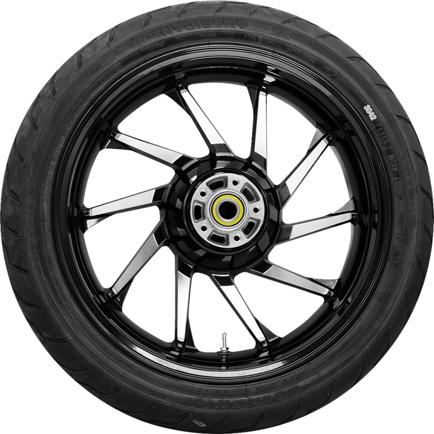 Hurricane Rear Wheel - Black Cut (18") | Dunlop Tire (180/55B18) Pkg-Hur185Bc-Abst