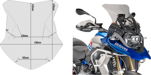 Givi Windshield - Smoke - Bmw 5124D